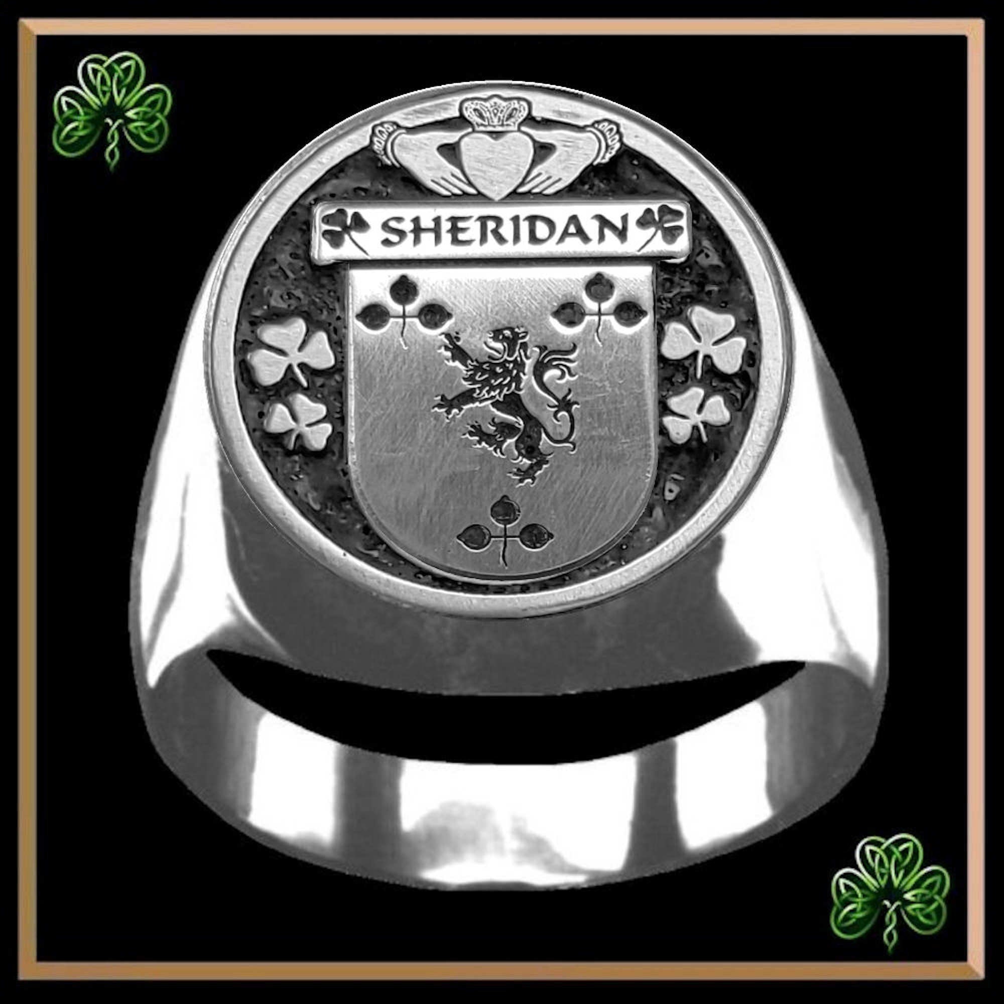Sheridan Irish Coat of Arms Gents Ring IC100