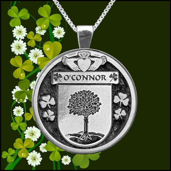 O'Connor Offlay Irish Coat of Arms Disk Pendant, Irish