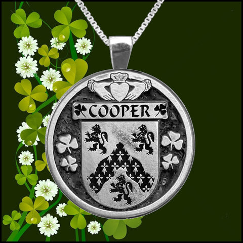 Cooper Irish Coat of Arms Disk Pendant, Irish