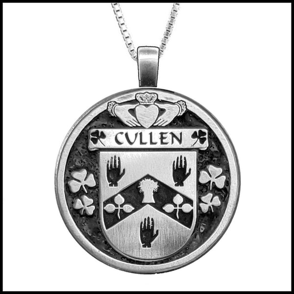 Cullen Irish Coat of Arms Disk Pendant, Irish