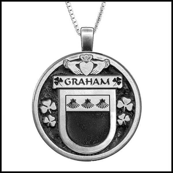 Graham Irish Coat of Arms Disk Pendant, Irish