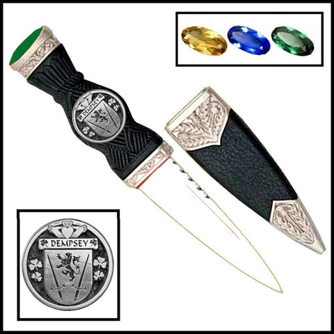 Dempsey Irish Coat Of Arms Disk Sgian Dubh