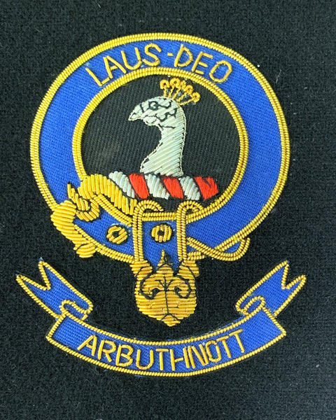 Arbuthnott Scottish Clan Embroidered Crest