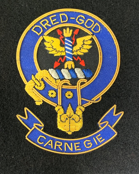 Carnegie Scottish Clan Embroidered Crest