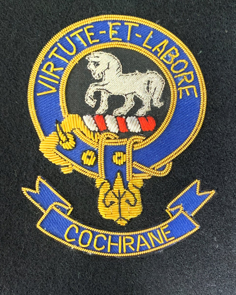 Cochrane Scottish Clan Embroidered Crest