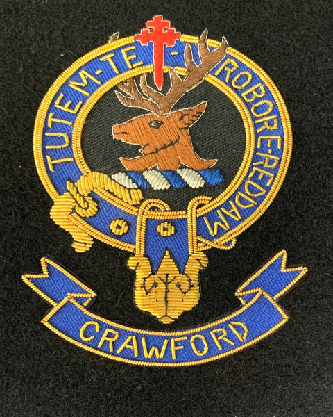 Crawford Scottish Clan Embroidered Crest