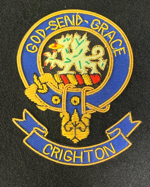 Crighton Scottish Clan Embroidered Crest