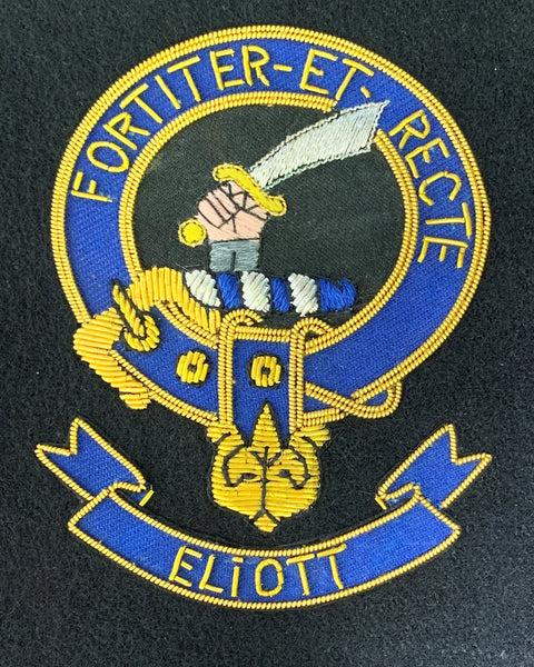 Eliott Scottish Clan Embroidered Crest