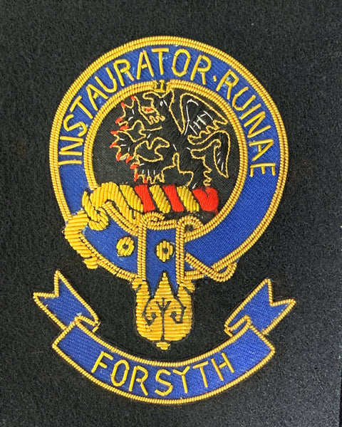 Forsyth Scottish Clan Embroidered Crest