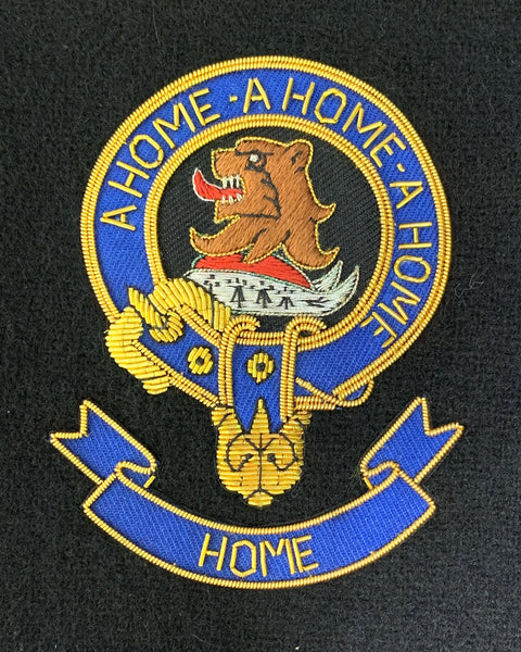 Home Scottish Clan Embroidered Crest