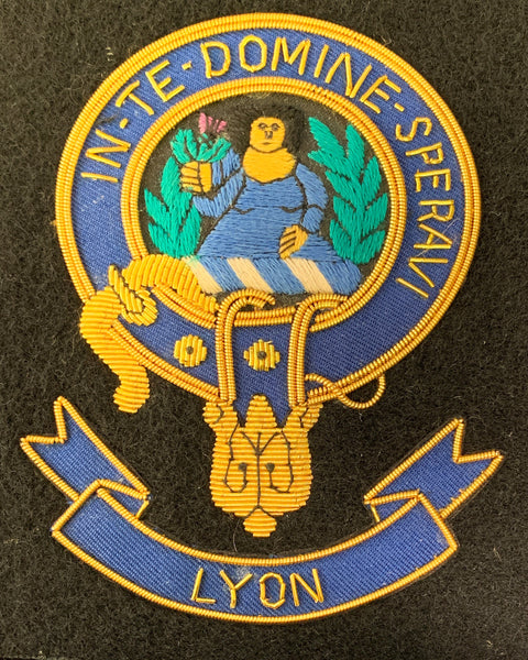 Lyon Scottish Clan Embroidered Crest