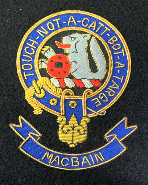 MacBain Scottish Clan Embroidered Crest