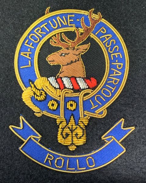 Rollo Scottish Clan Embroidered Crest