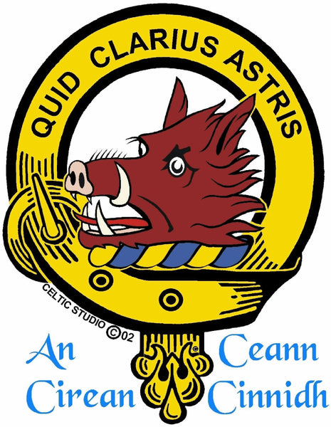 Baillie Clan Black Stainless Key Ring