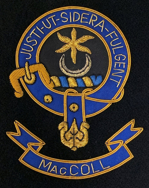 MacColl Clan Large Frameable Embroidered Crest