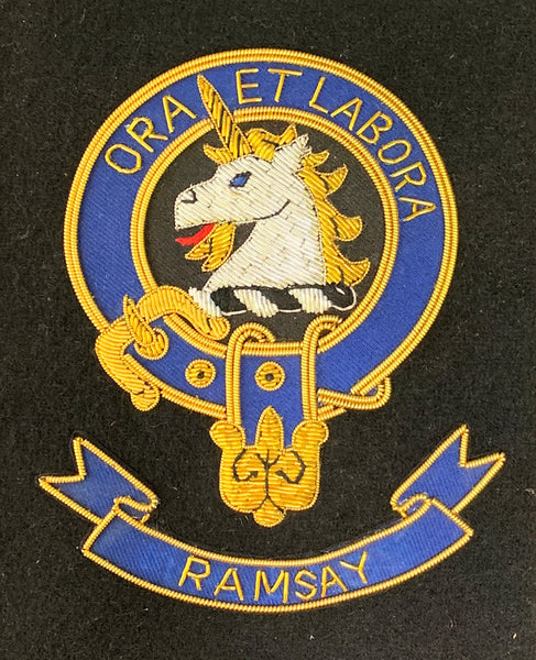 Ramsay Clan Large Frameable Embroidered Crest