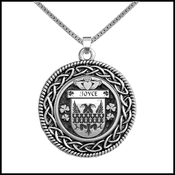 Joyce Irish Coat of Arms Celtic Interlace Disk Pendant ~ IP06