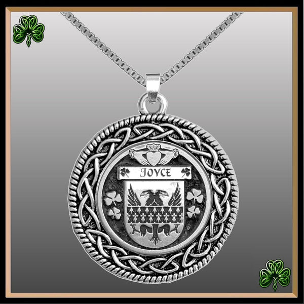 Joyce Irish Coat of Arms Celtic Interlace Disk Pendant ~ IP06