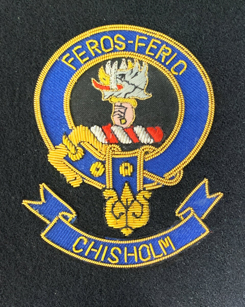 Chisholm Scottish Clan Embroidered Crest