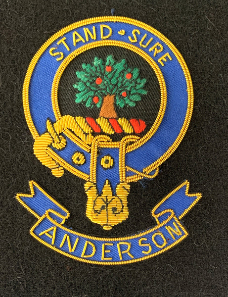 Anderson Scottish Clan Embroidered Crest