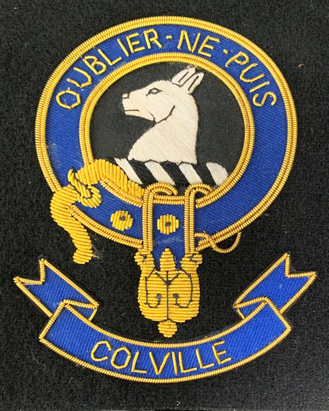 Colville Scottish Clan Embroidered Crest