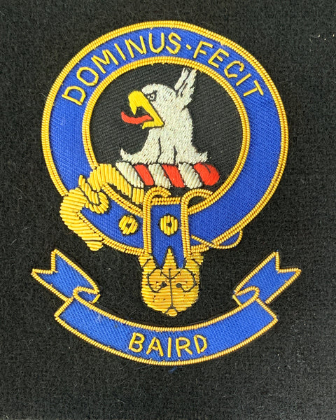 Baird Scottish Clan Embroidered Crest