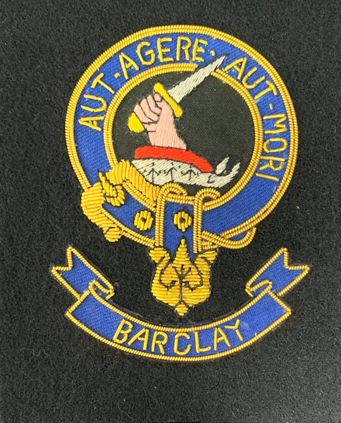 Barclay Scottish Clan Embroidered Crest