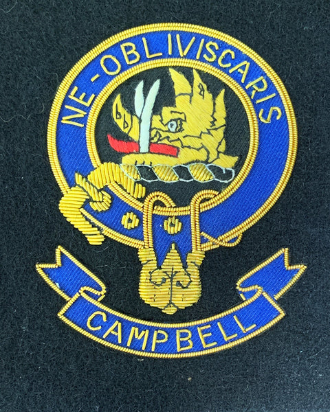 Campbell Argyll Scottish Clan Embroidered Crest
