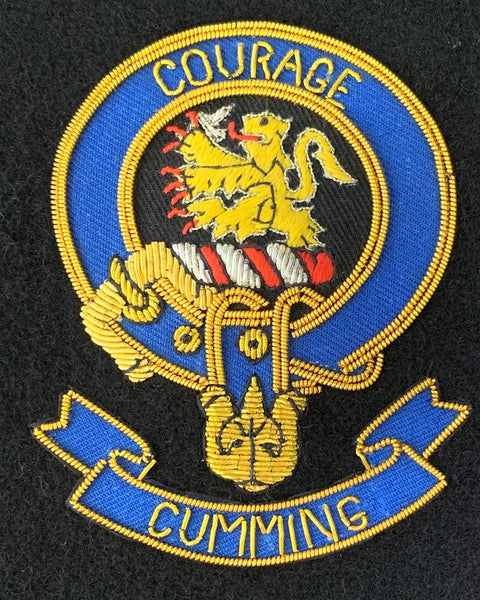 Cumming Scottish Clan Embroidered Crest