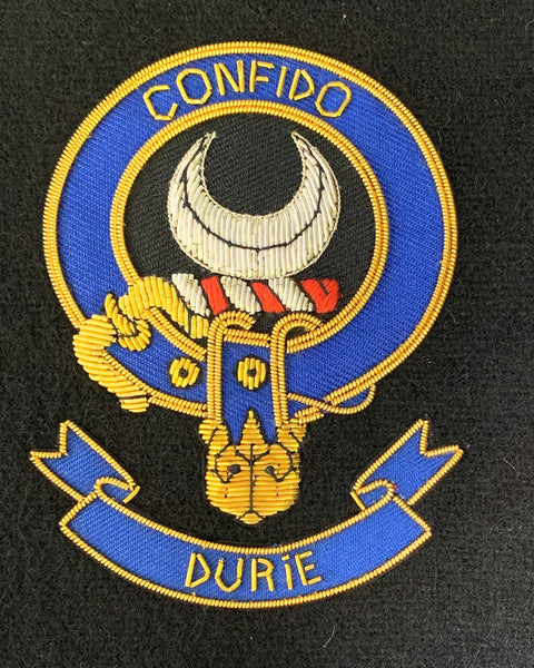 Durie Scottish Clan Embroidered Crest