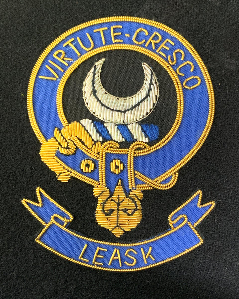 Leask Scottish Clan Embroidered Crest