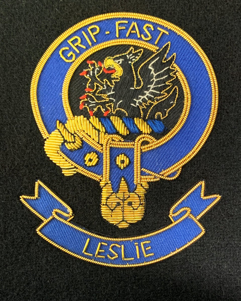 Leslie Scottish Clan Embroidered Crest
