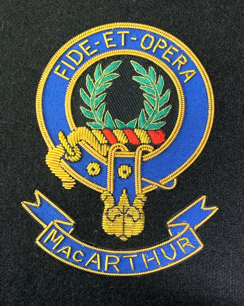 MacArthur Scottish Clan Embroidered Crest