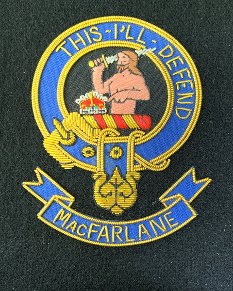 MacFarlane Clan Embroidered Crest