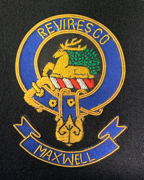 Maxwell Scottish Clan Embroidered Crest