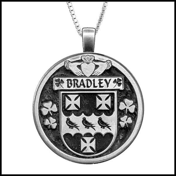 Bradley Irish Coat of Arms Disk Pendant, Irish