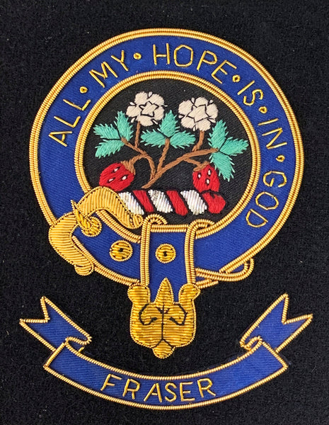 Fraser Saltoun Clan Large Frameable Embroidered Crest