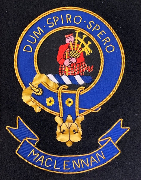 MacLennan Clan Large Frameable Embroidered Crest