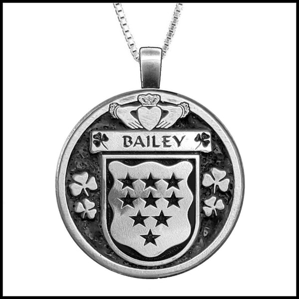 Bailey Irish Coat of Arms Disk Pendant, Irish