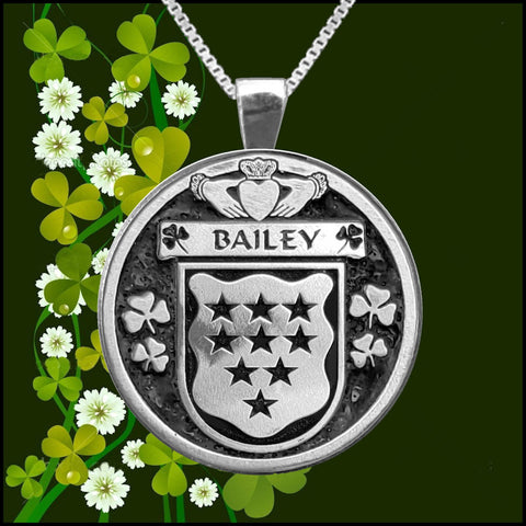 Bailey Irish Coat of Arms Disk Pendant, Irish