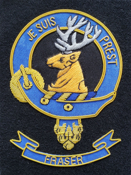 Fraser Lovat Scottish Clan Embroidered Crest