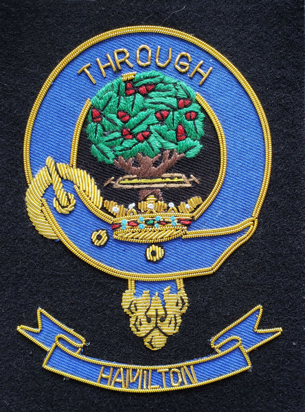 Hamilton Scottish Clan Embroidered Crest