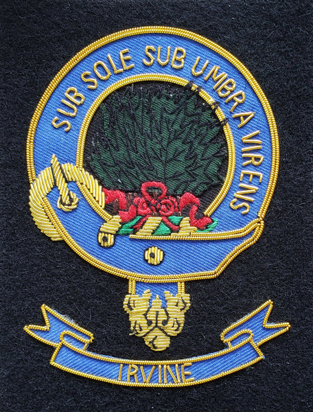 Irvine (Drum) Scottish Clan Embroidered Crest