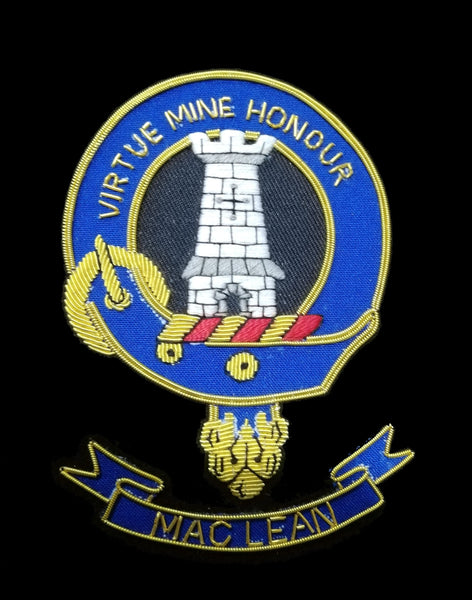 MacLean Scottish Clan Embroidered Crest
