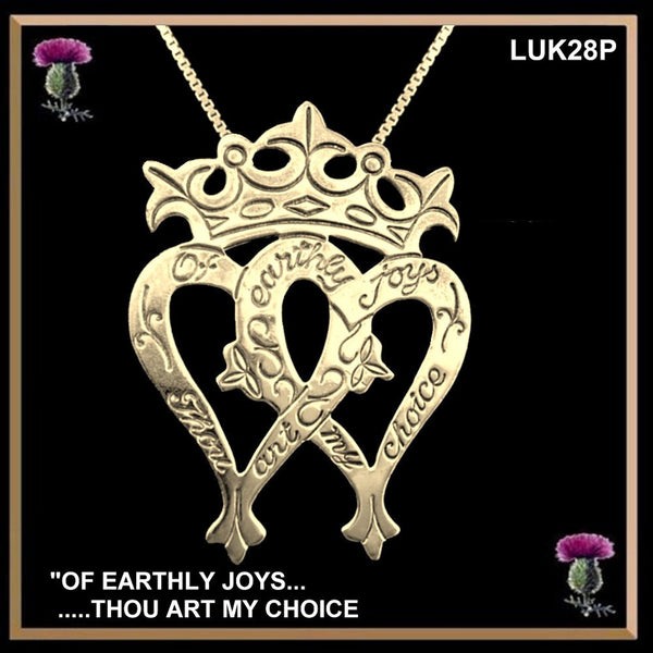Of earthly joy" Luckenbooth Brooch or Pendant, Scottish Wedding Necklace