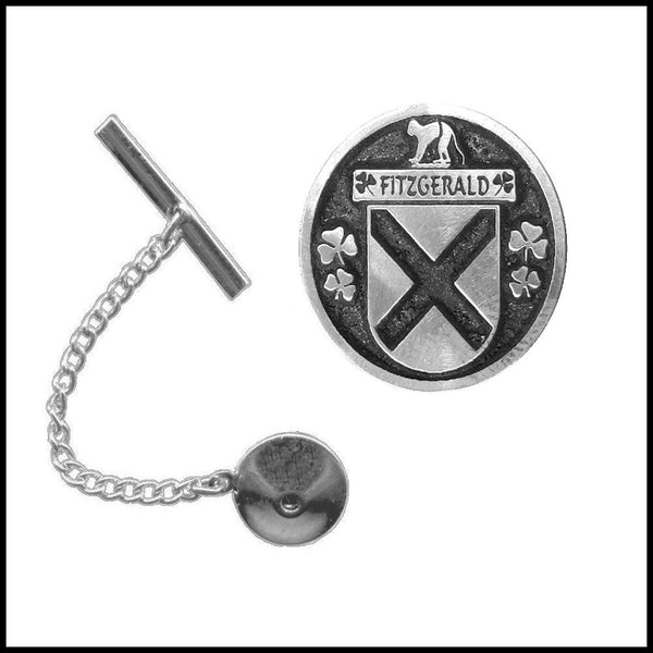 Fitzgerald Irish Coat of Arms Disk Tie Tack/ Lapel Pin
