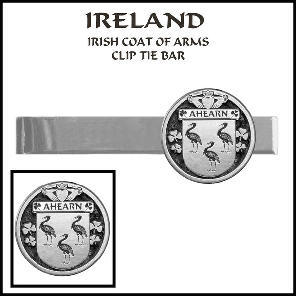 Ahearn Irish Coat of Arms Clip Tie Bar - ICTB10