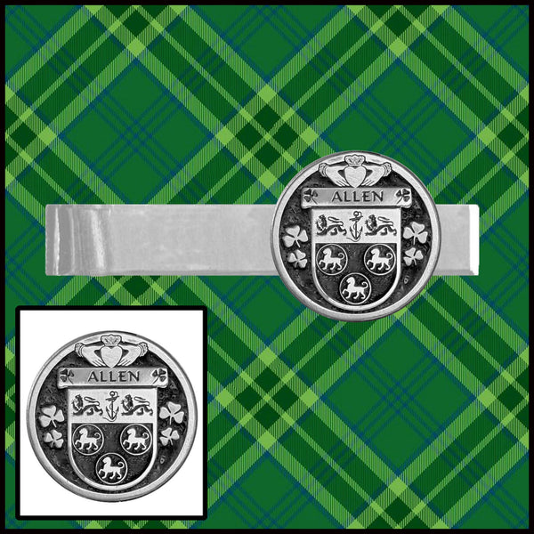 Allen Irish Coat of Arms Clip Tie Bar