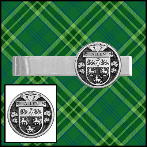Allen Irish Coat of Arms Clip Tie Bar