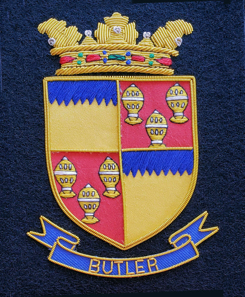 Butler Irish Coat of Arms Embroidered Crest
